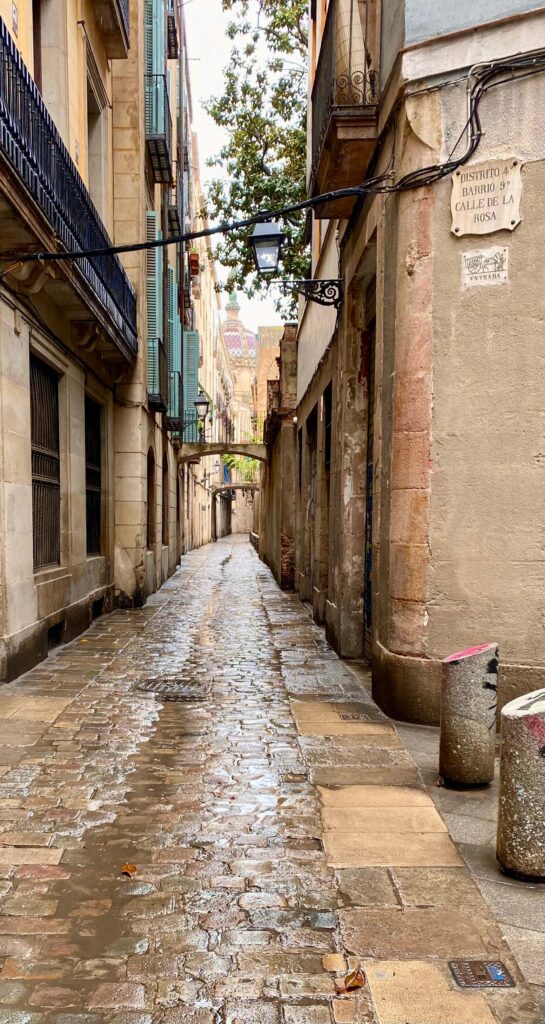 Rainy day in the Gothic Quarter, Barcelona