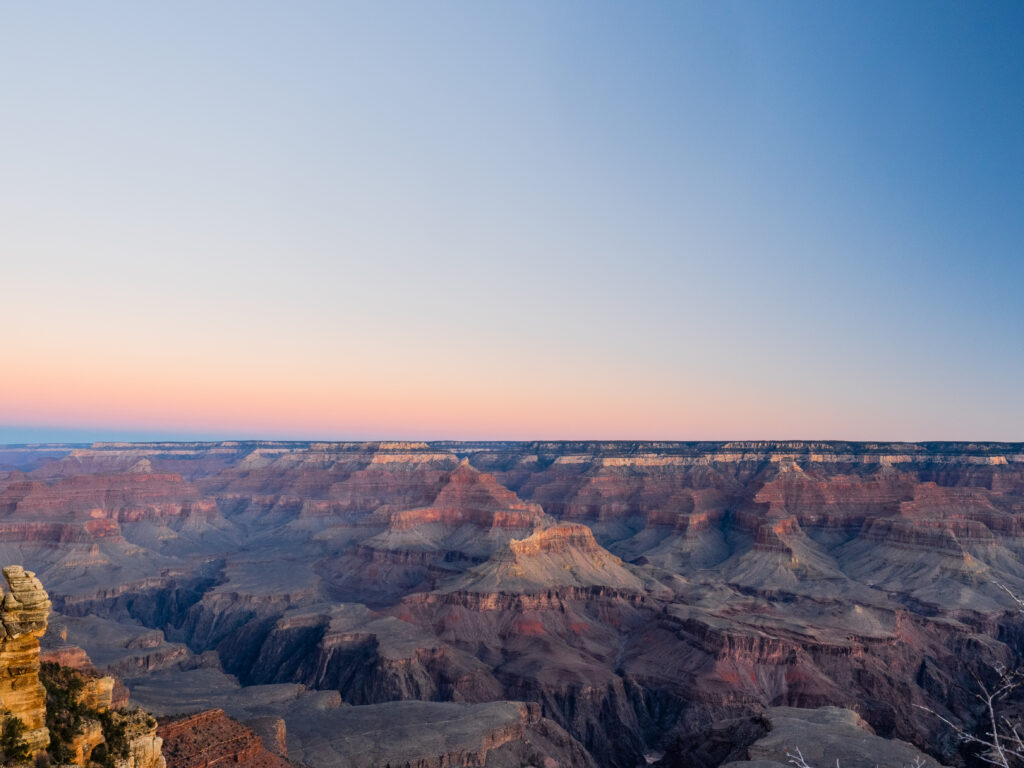 The Grand Canyon from Mather Point at sunrise